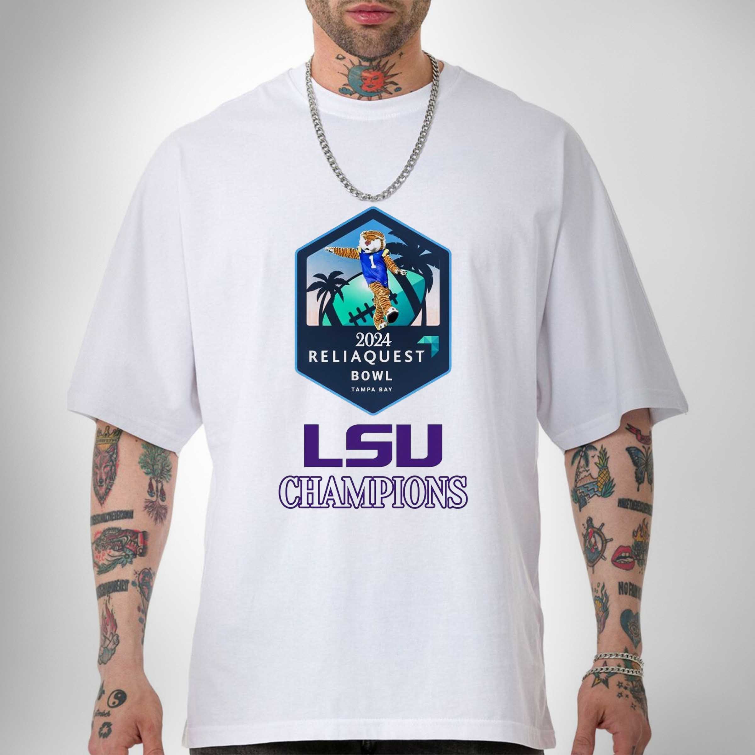 Reliaquest Bowl Tampa Bay Champions Shirt LSU Tigers 2024 Sweatshirt Hoodie