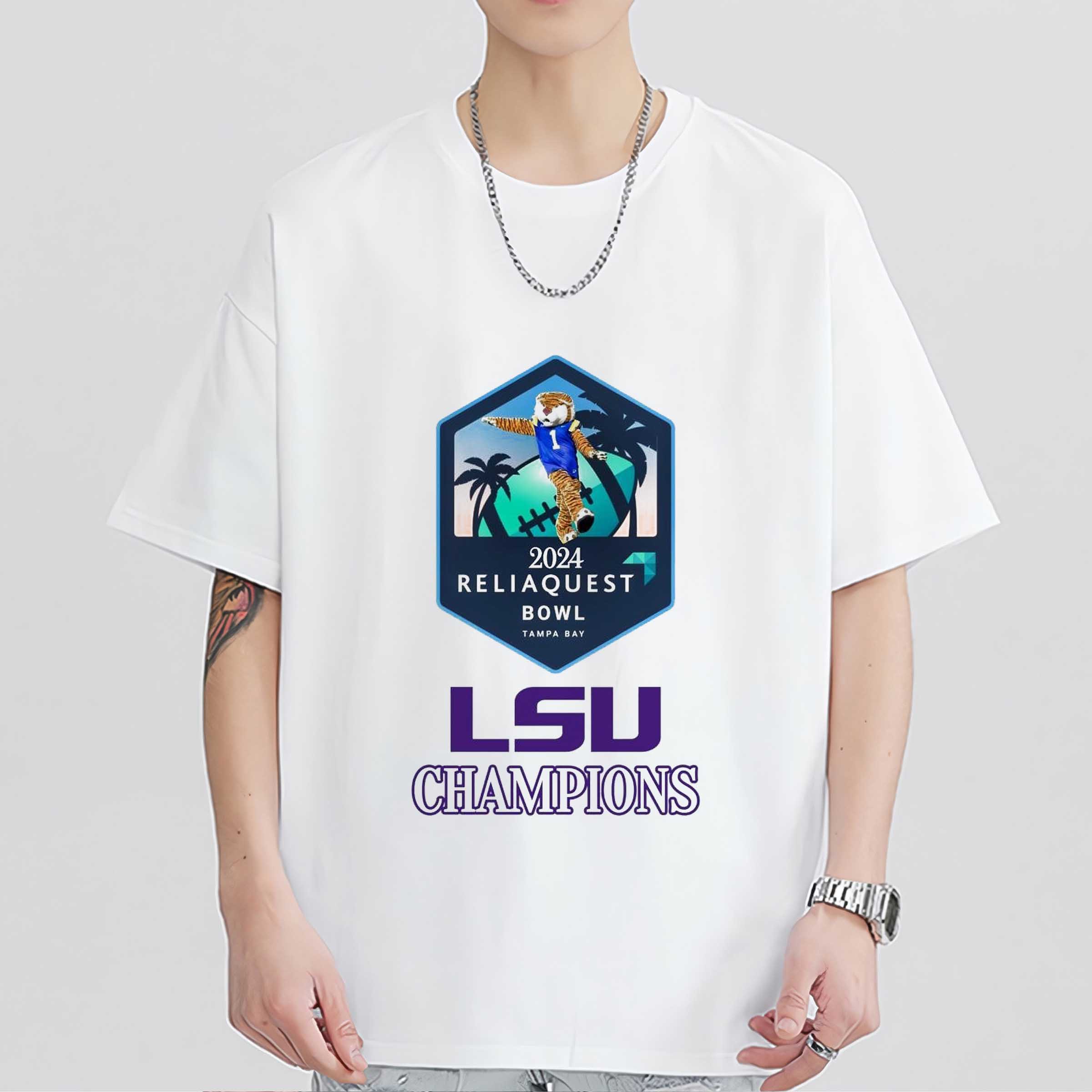 Reliaquest Bowl Tampa Bay Champions Shirt LSU Tigers 2024 Sweatshirt Hoodie