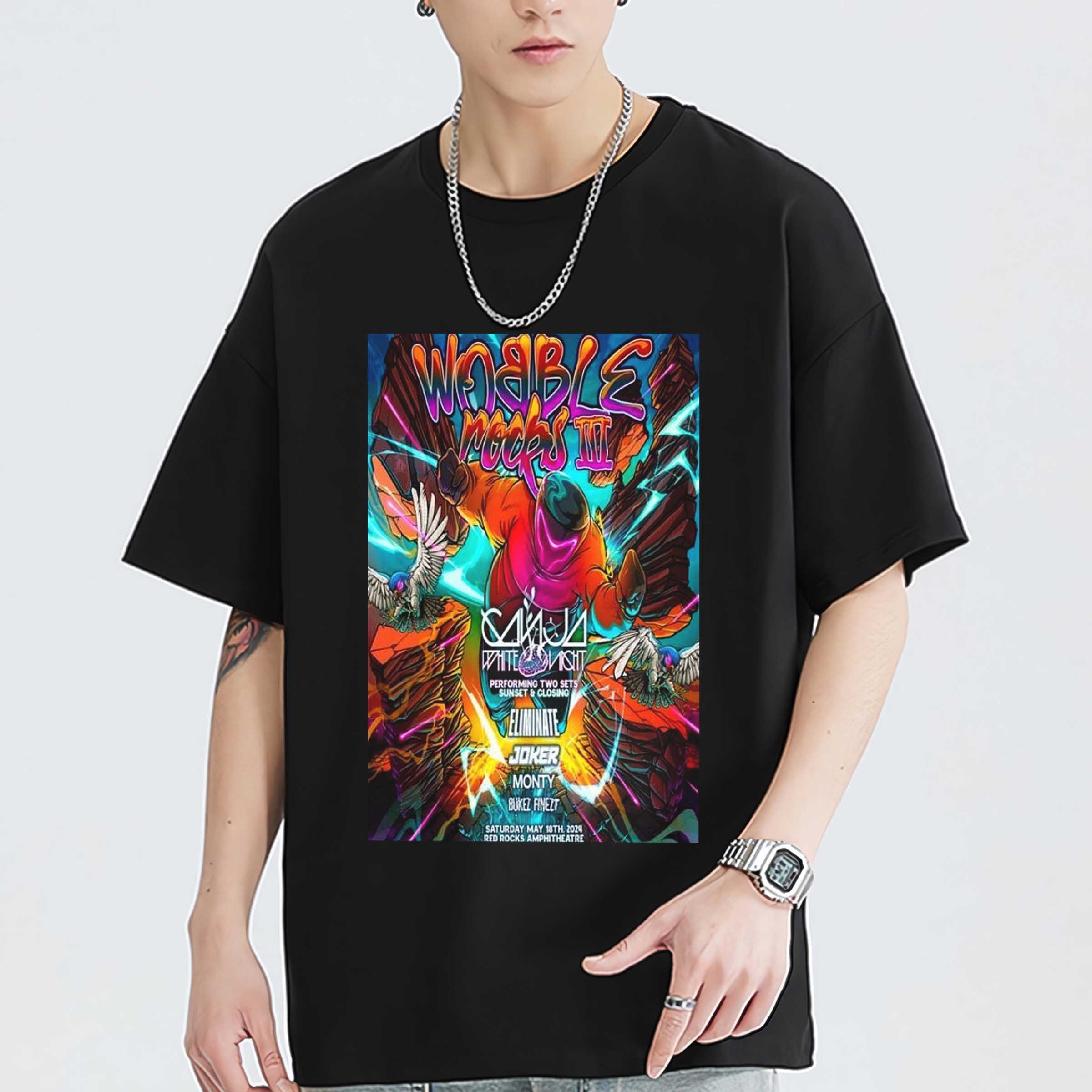 Wobble Rocks III May 18th Shirt , 2024 Red Rocks Amphitheatre Event Poster Unisex Shirt Sweatshirt Hoodie